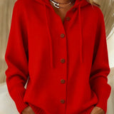 Begoña | Cardigan con cappuccio e bottoni