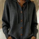 Begoña | Cardigan con cappuccio e bottoni