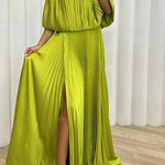 ARABELLA | ABITO MAXI PLISSETTATO ELEGANTE