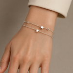 Bracciale argentato con stelle – Immagine 1