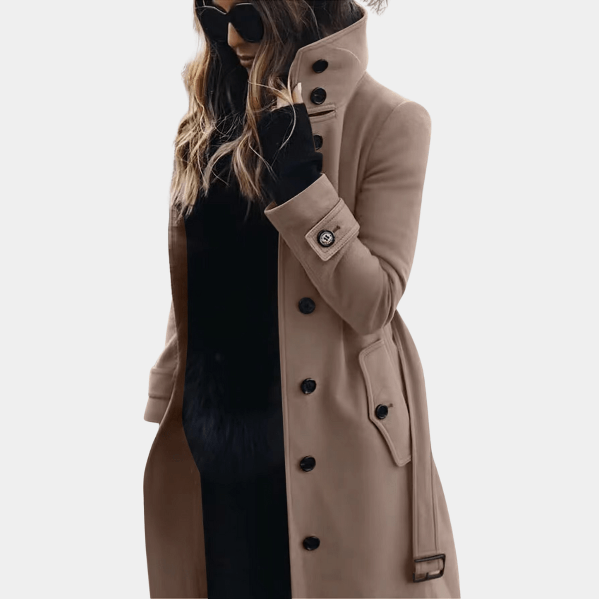 Brunella – Cappotto lungo con cintura regolabile – 1