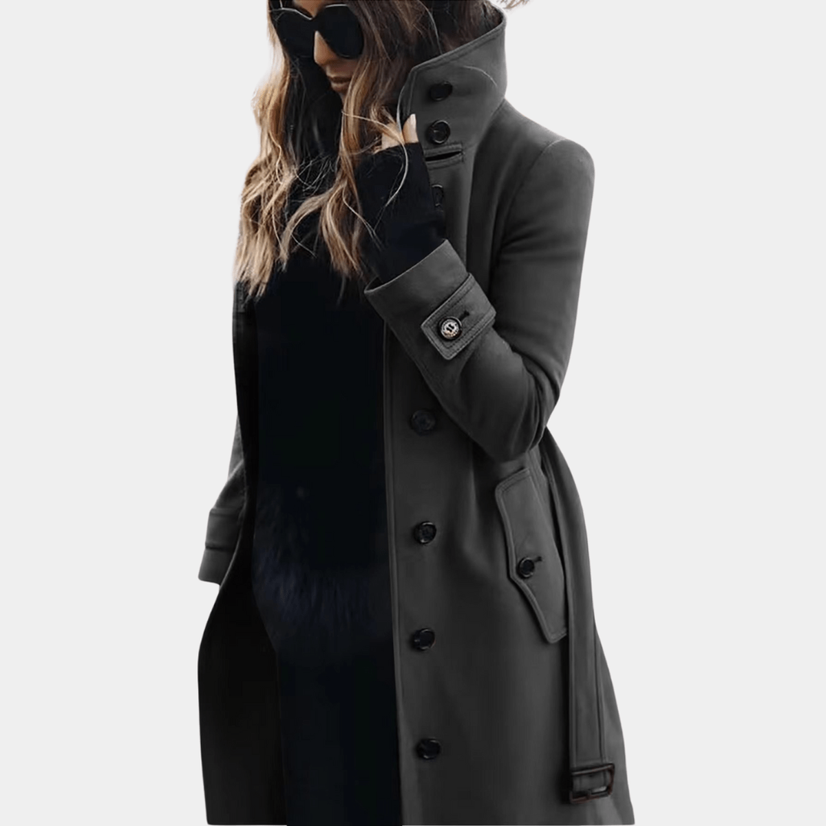 Brunella – Cappotto lungo con cintura regolabile – 2