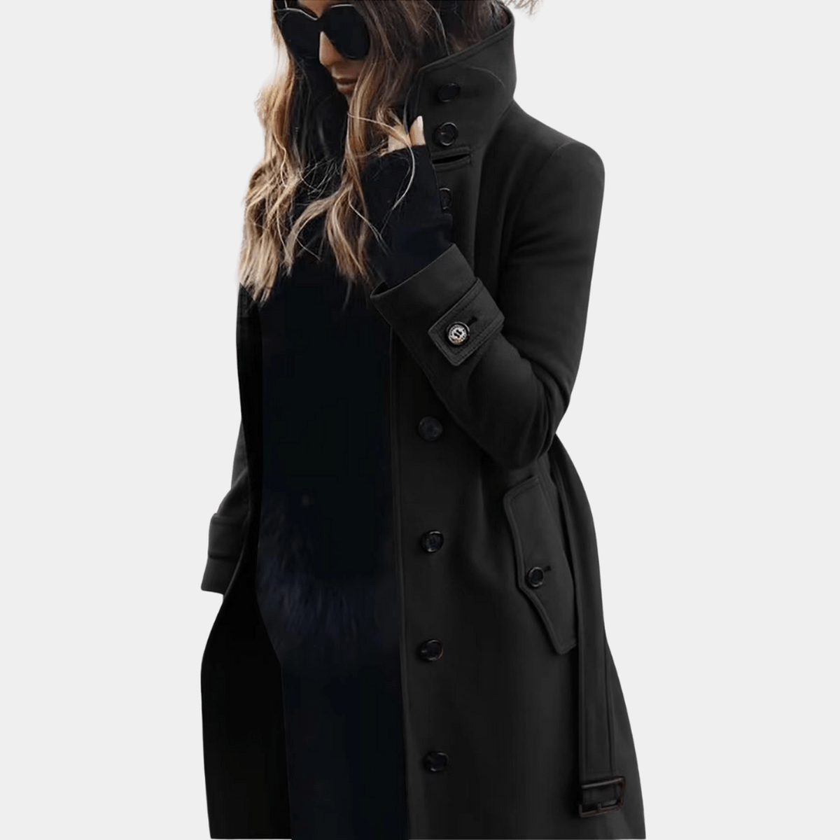 Brunella – Cappotto lungo con cintura regolabile – 4
