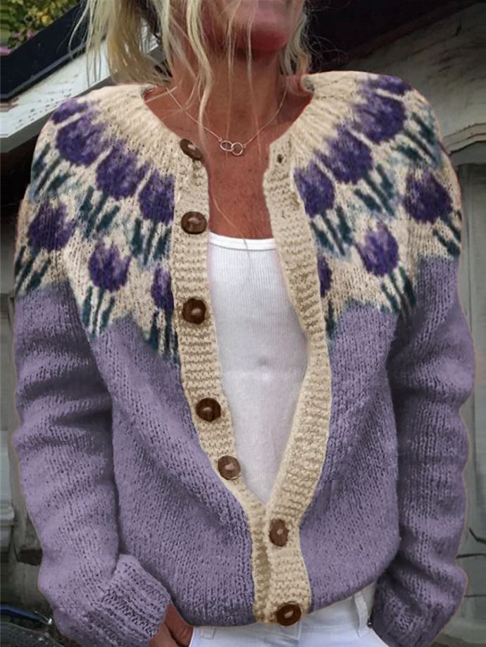 Cinzia™ | Cardigan Floreale Elegante