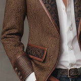 Gisèle | Blazer con inserti con stampa a chevron