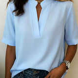Élise | Blusa a Maniche Corte con Scollo a V