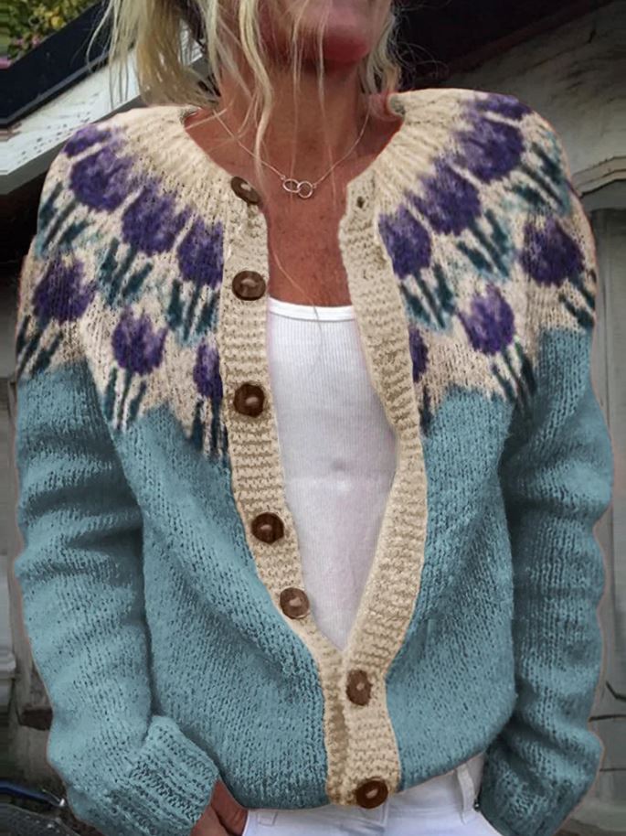 Cinzia™ | Cardigan Floreale Elegante