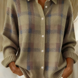 Candela | Cardigan a quadri con bottoni