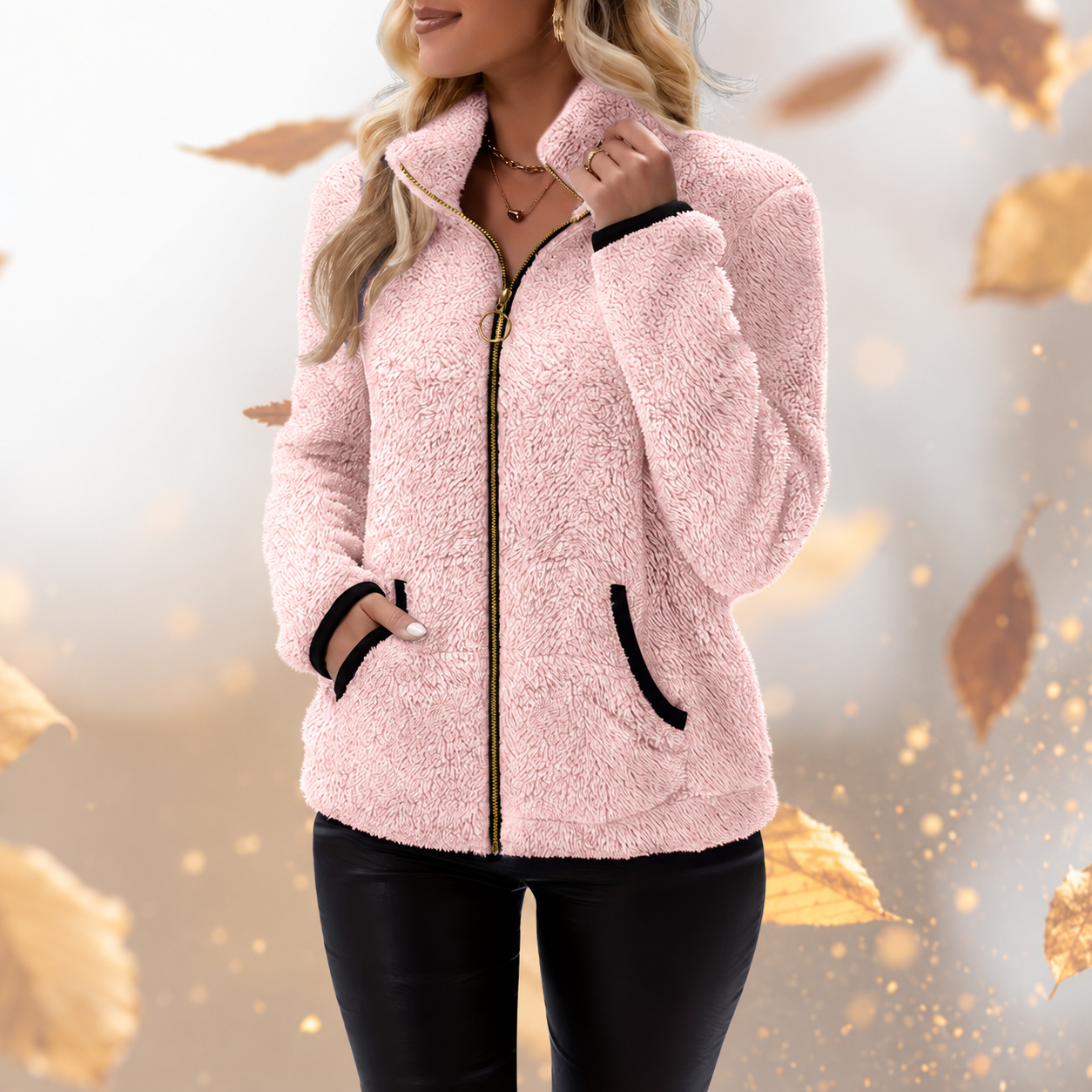 Carina – Giacca con collo alto e zip – 8