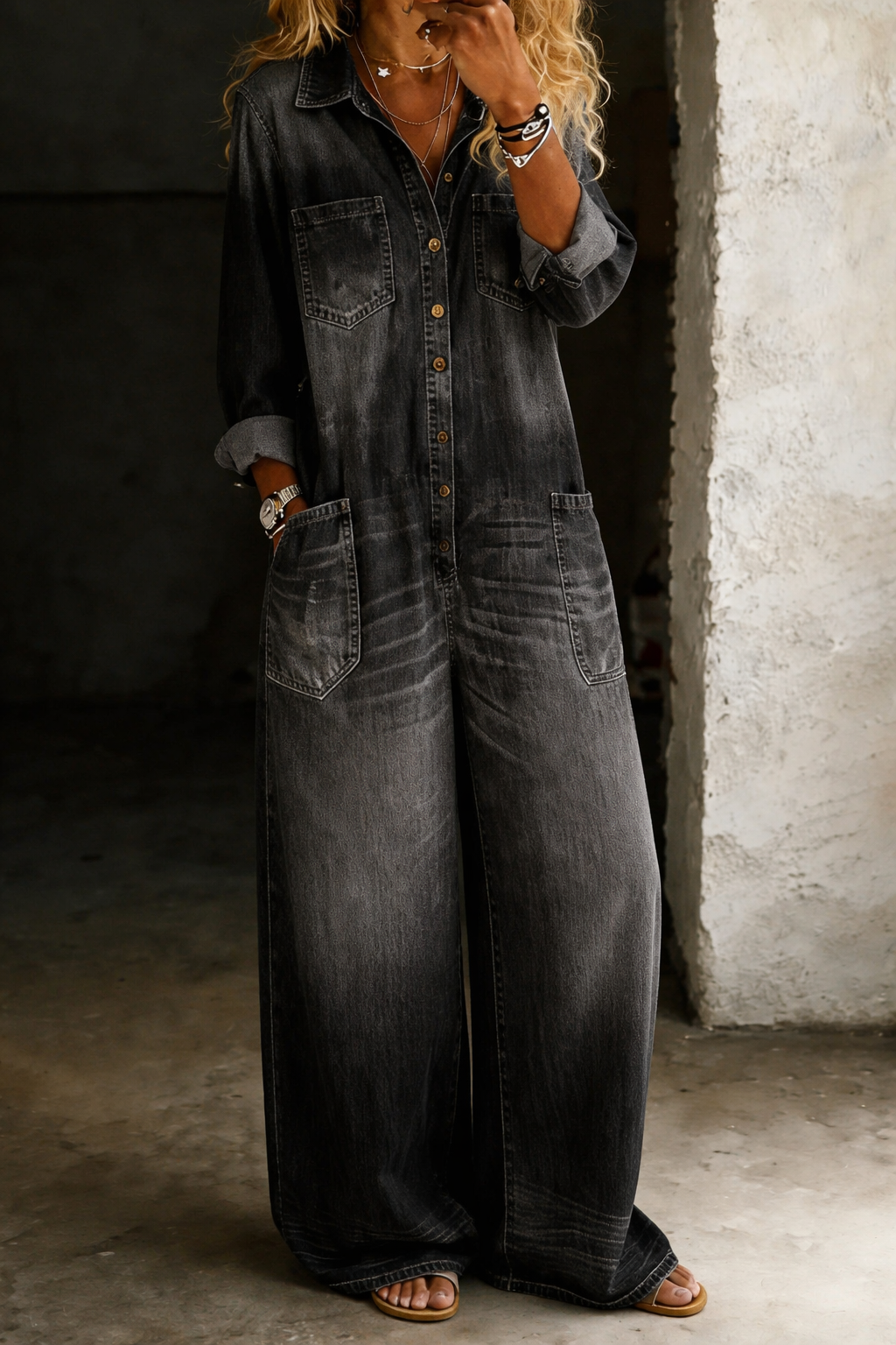Lena | Tuta in denim casual