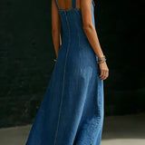 Vera | Abito in denim con bottoni