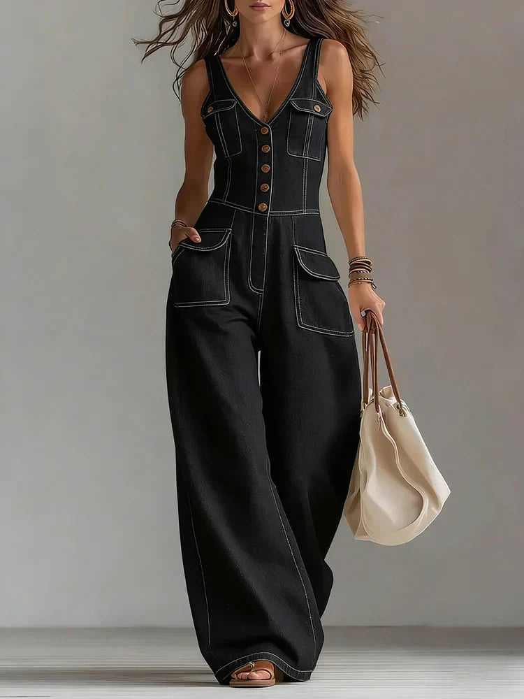 Sofía | Tuta in denim dalla vestibilità rilassata
