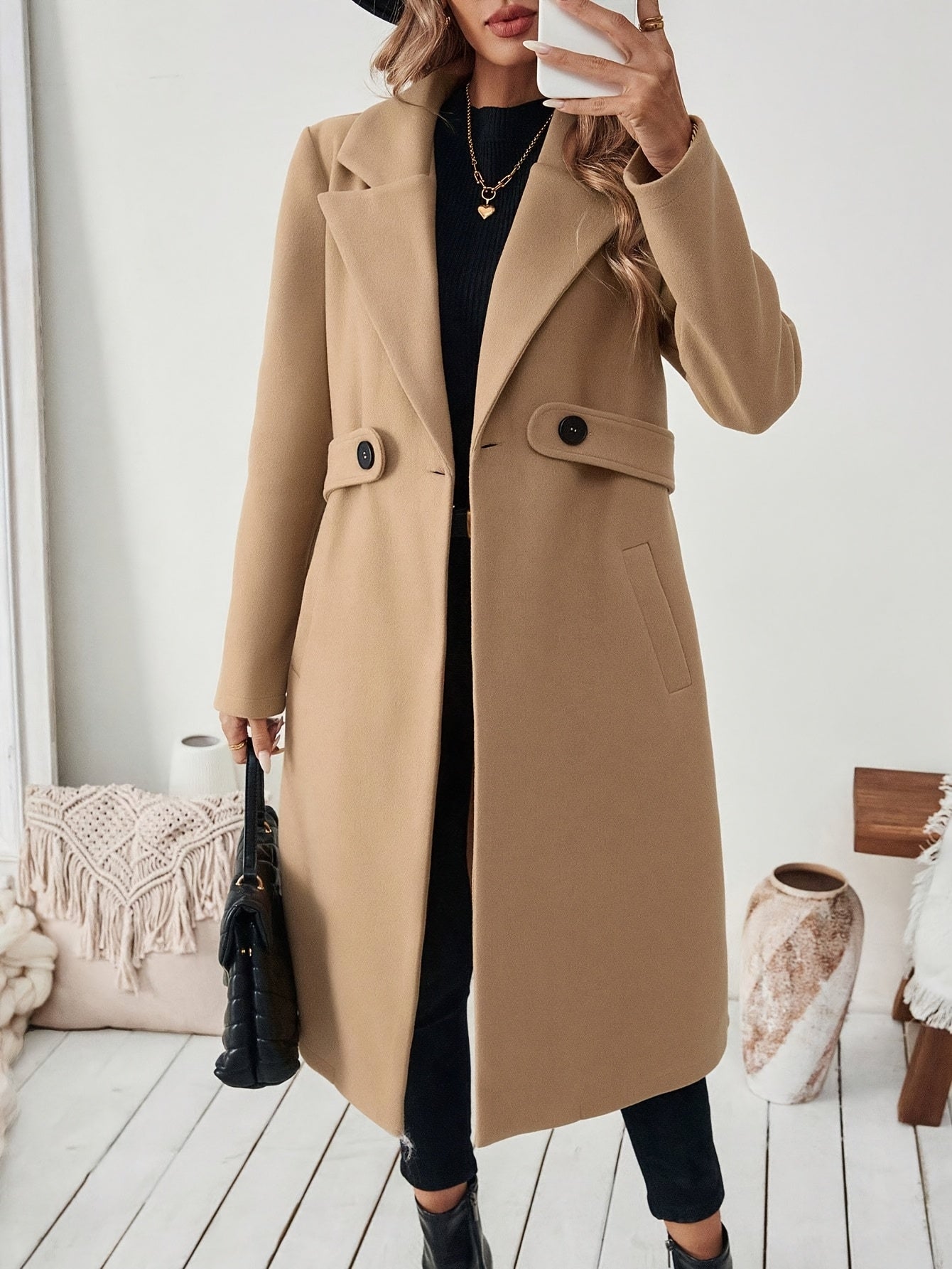 Clarissa – Cappotto lungo con chiusura nascosta – 8