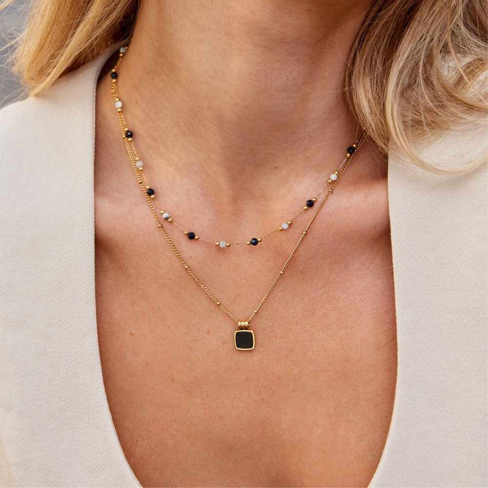 Collana a strati con pietre – Immagine 2