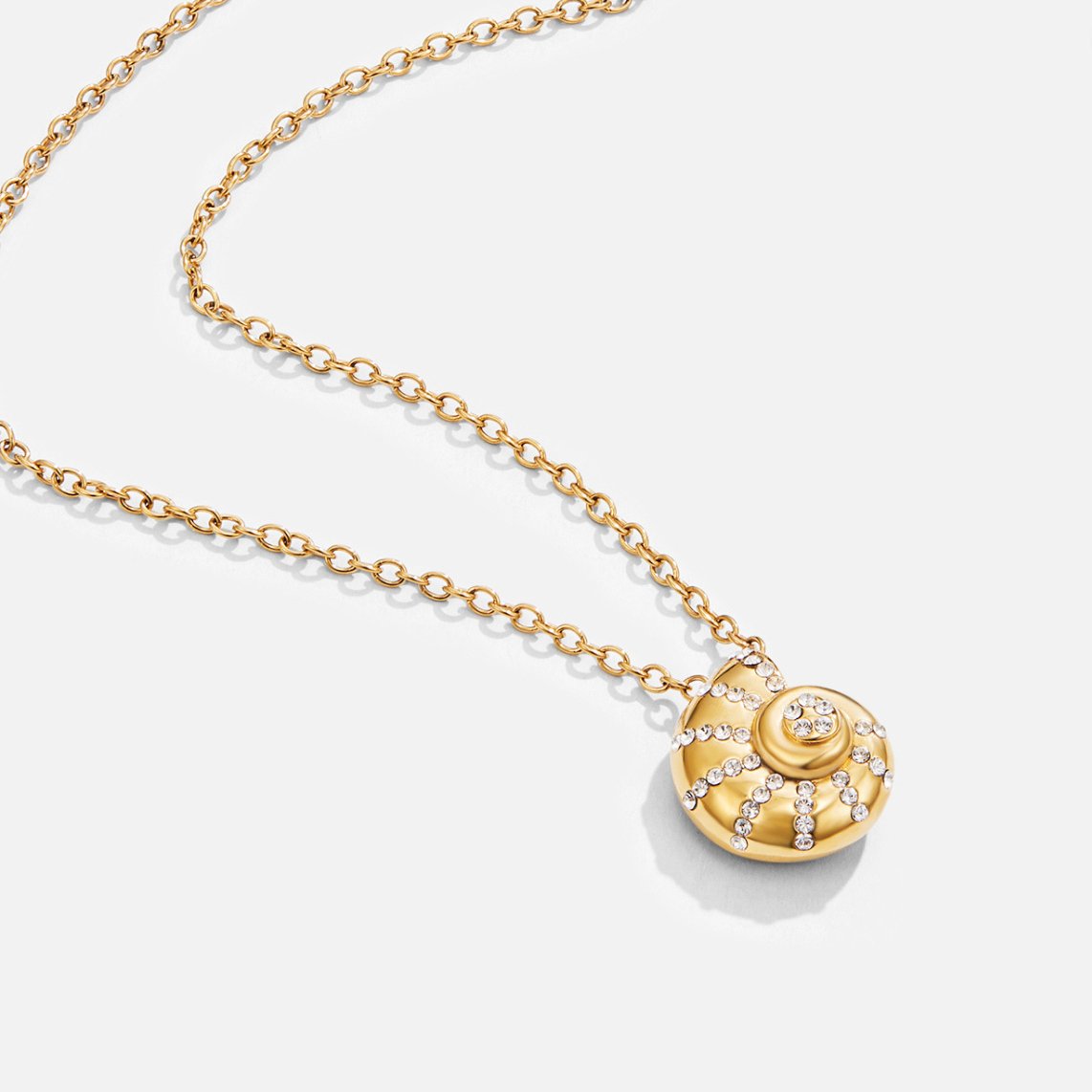 Collana con ciondolo conchiglia e cristalli – Immagine 4