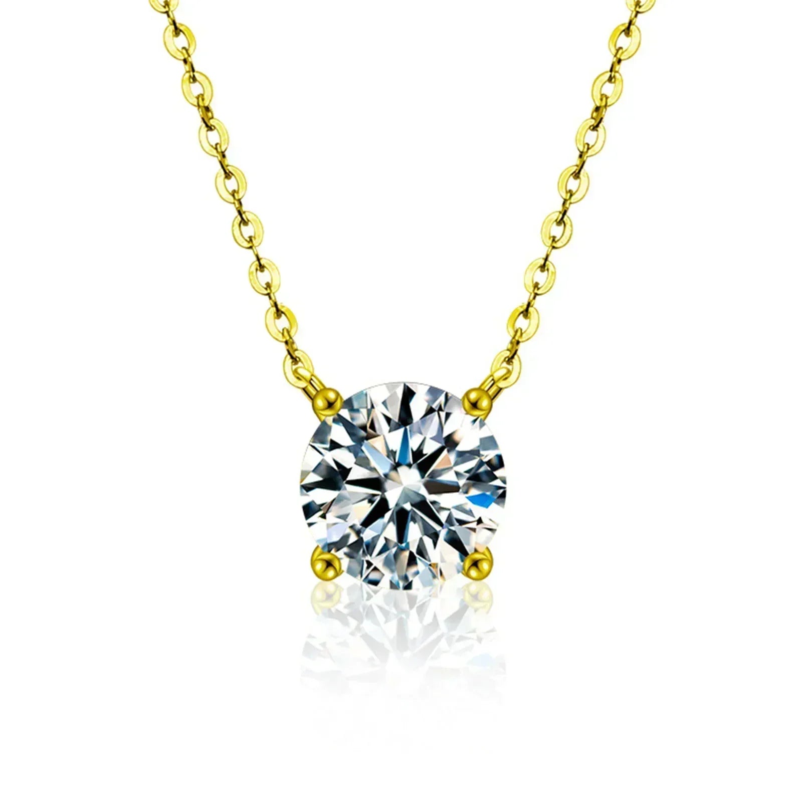 Collana dorata con zirconi – Immagine 1