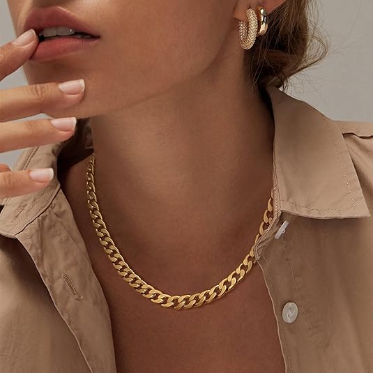 Collana importante a maglia cubana – Immagine 1