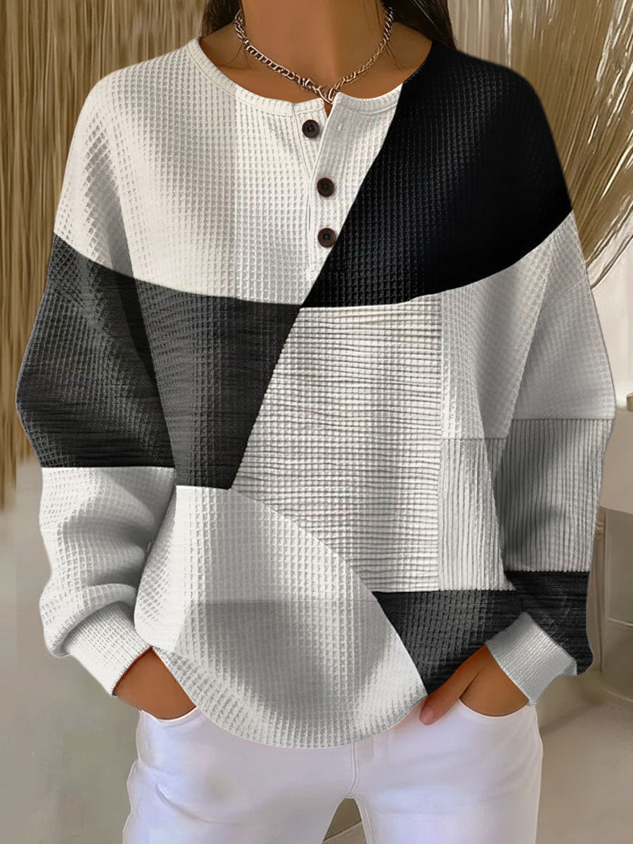 Consuelo | Maglione Henley con motivo geometrico