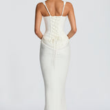 Luna · Vestito maxi con scollo quadrato