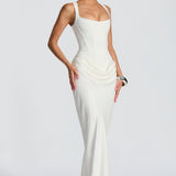 Luna · Vestito maxi con scollo quadrato