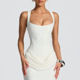 Luna · Vestito maxi con scollo quadrato