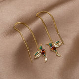 Gold rings with a delicate pendant
