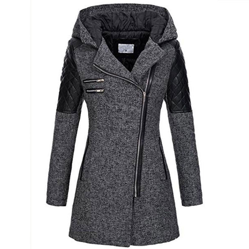 Rose — Giacca invernale con zip asimmetrica