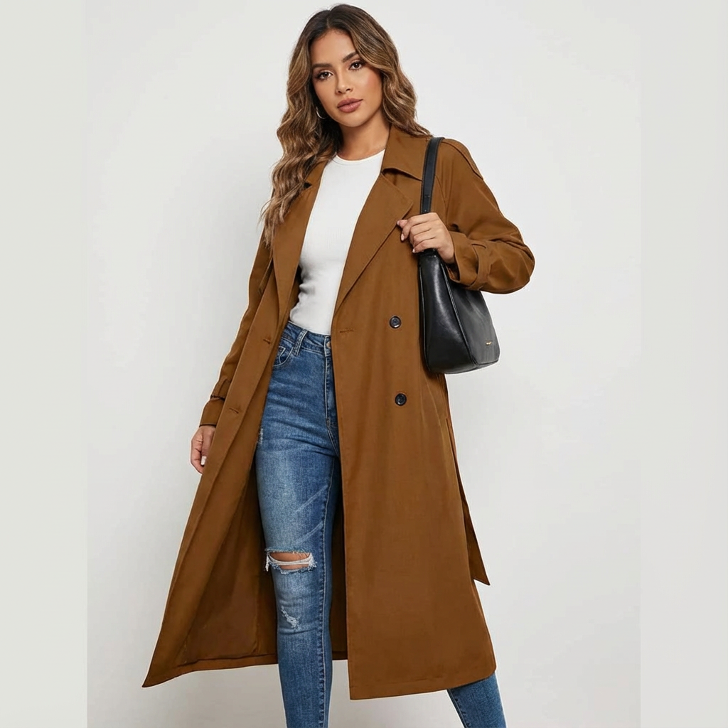 Daria – Trench lungo con cintura – 4