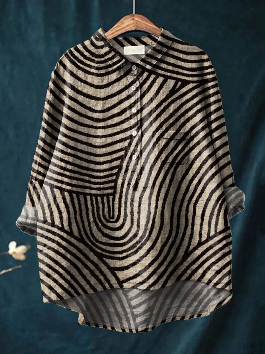 SABIRA | BLUSA A RIGHE GRAFICHE