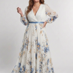 Lavinia | Abito Maxi Floreale a Maniche Lunghe