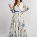 Lavinia | Abito Maxi Floreale a Maniche Lunghe