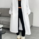 Donatella – Giacca lunga con cappuccio e zip – 1