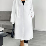 Donatella – Giacca lunga con cappuccio e zip – 10
