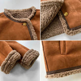 Rosalie™ — Giacca con fodera in montone e bottoni