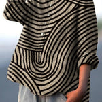 SABIRA | BLUSA A RIGHE GRAFICHE
