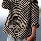 SABIRA | BLUSA A RIGHE GRAFICHE