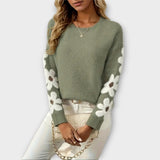 Silke - Maglione morbido in maglia con motivo floreale