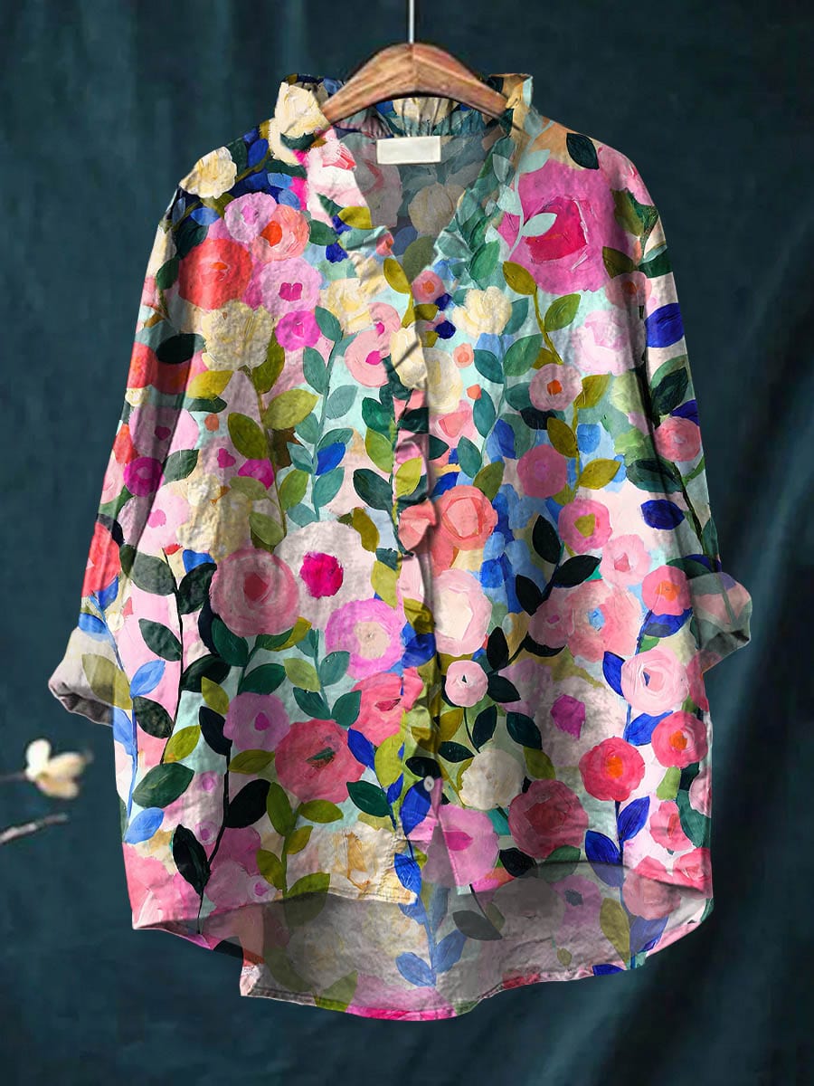 ELYSANDE | BLUSA FLOREALE MULTICOLORE