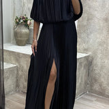 ARABELLA | ABITO MAXI PLISSETTATO ELEGANTE