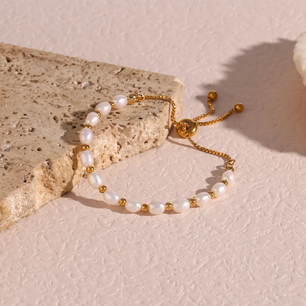 Elegante bracciale romantico con perle – Immagine 4