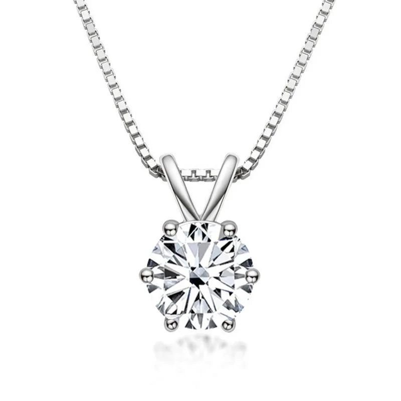 Elegante collana solitario con moissanite – Immagine 12