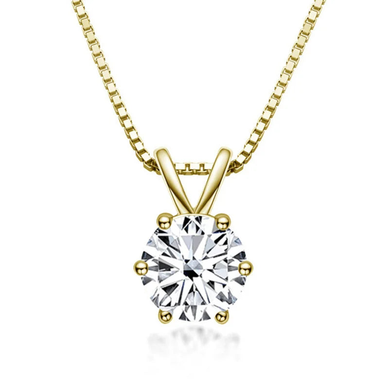 Elegante collana solitario con moissanite – Immagine 2