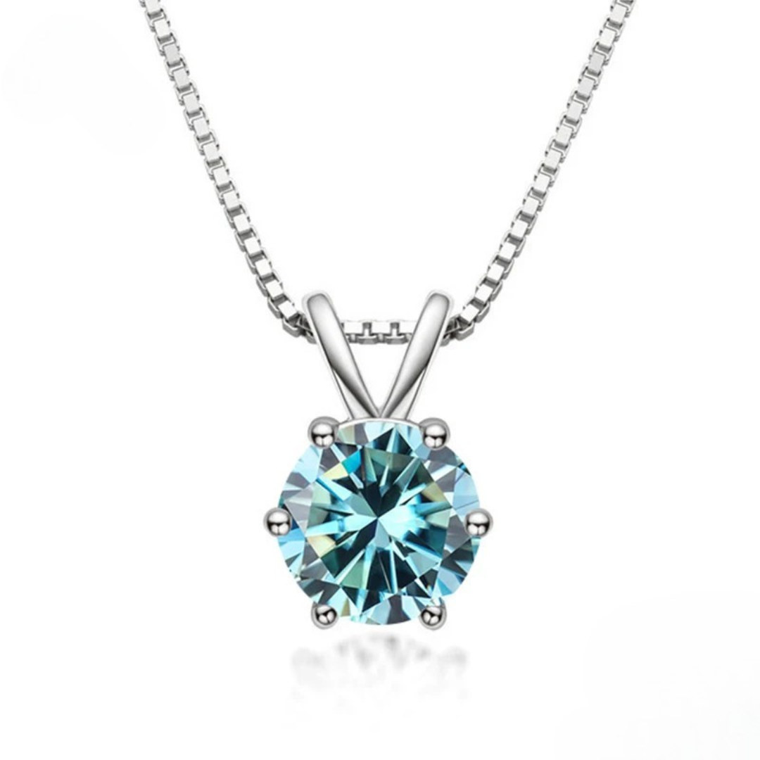 Elegante collana solitario con moissanite – Immagine 4