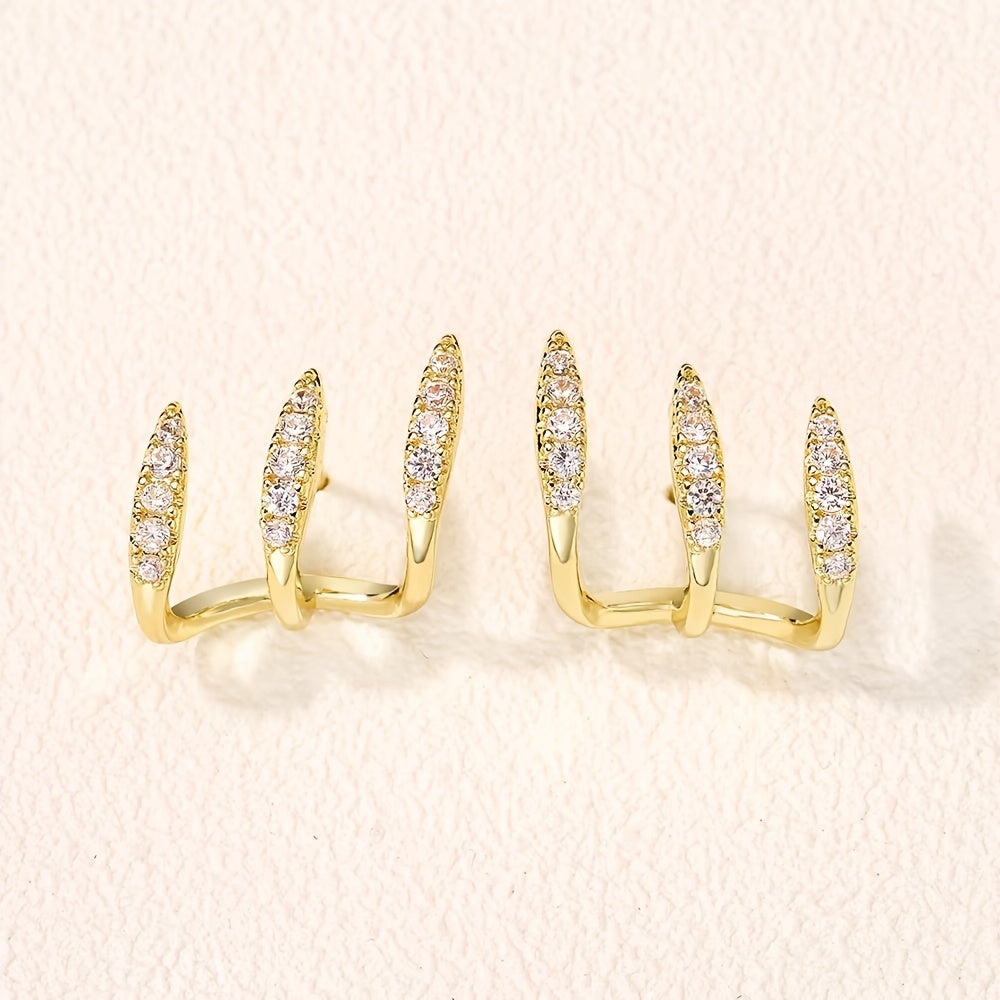 Eleganti orecchini tripli – Immagine 11