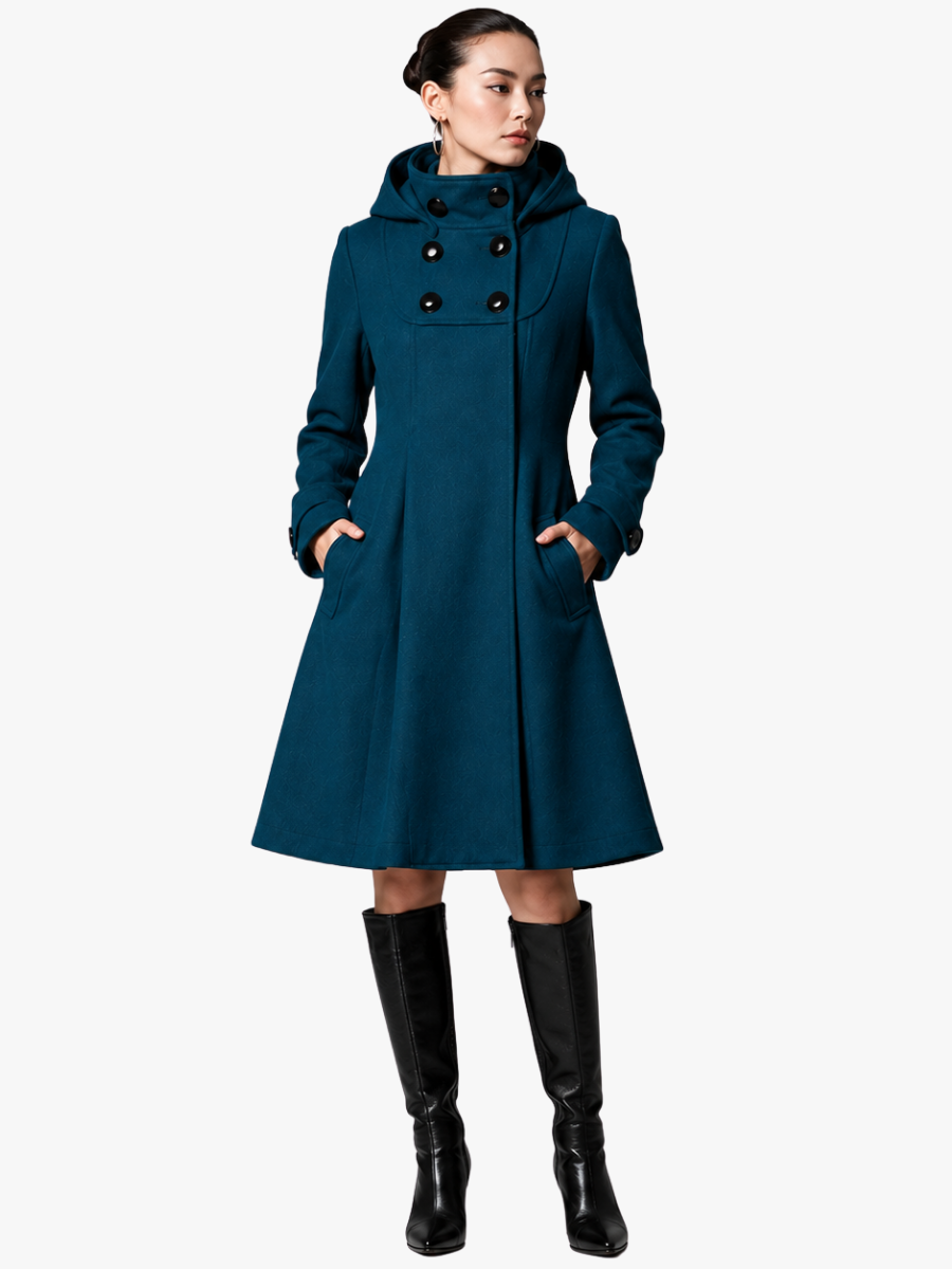 Ester – Cappotto strutturato con cappuccio – 1