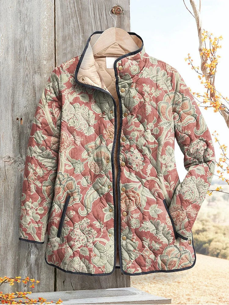 MARGARET | GIACCA TRAPUNTATA FLOREALE CLASSICA