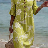 Abito casual da donna con stampa floreale