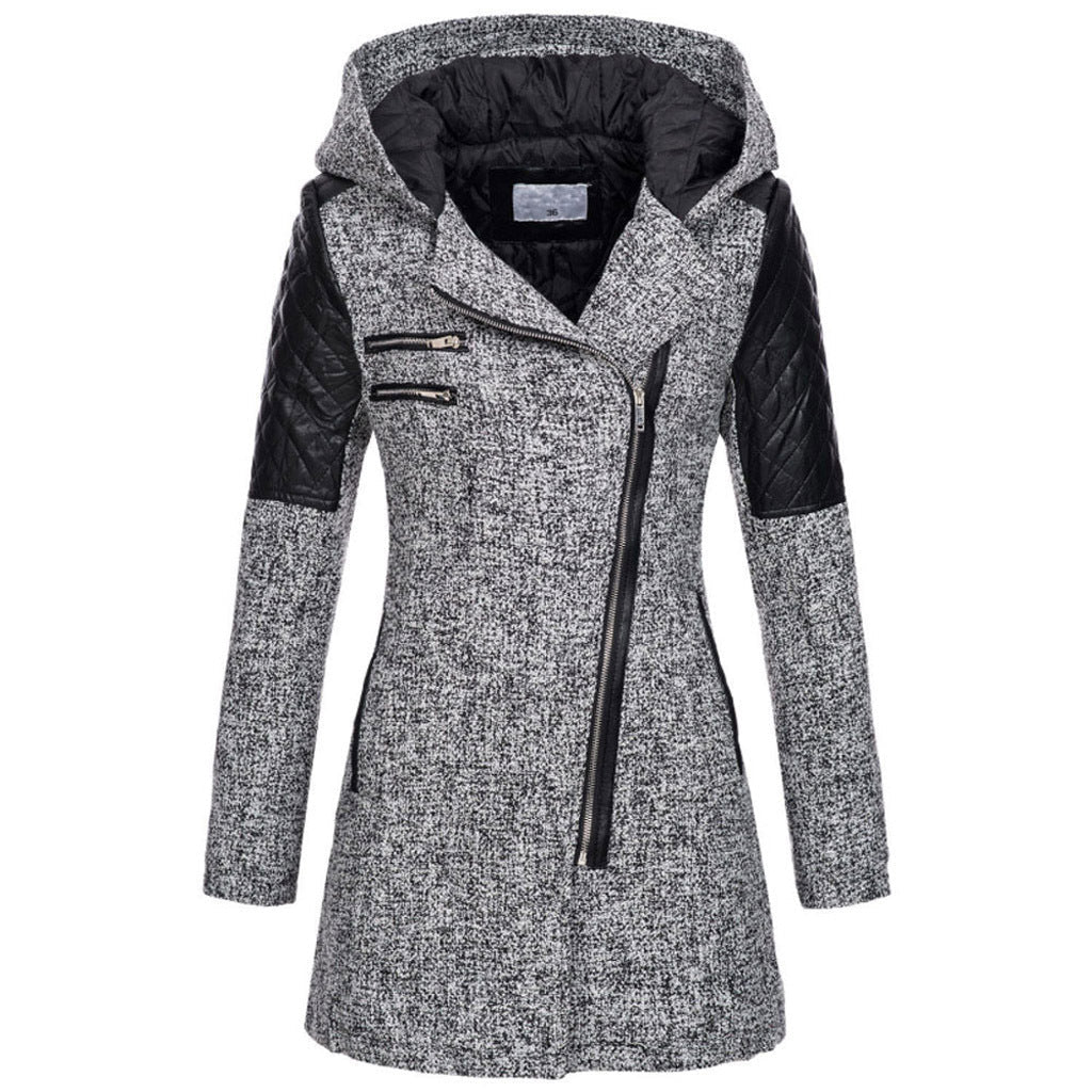 Rose — Giacca invernale con zip asimmetrica