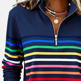 AURELIA | FELPA A RIGHE ZIP