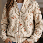 Vivienne | Cardigan Donna Floreale con Zip